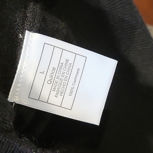 Quince Mongolian Cashmere Mockneck Sweater Black XLarge - Picture 5 of 5